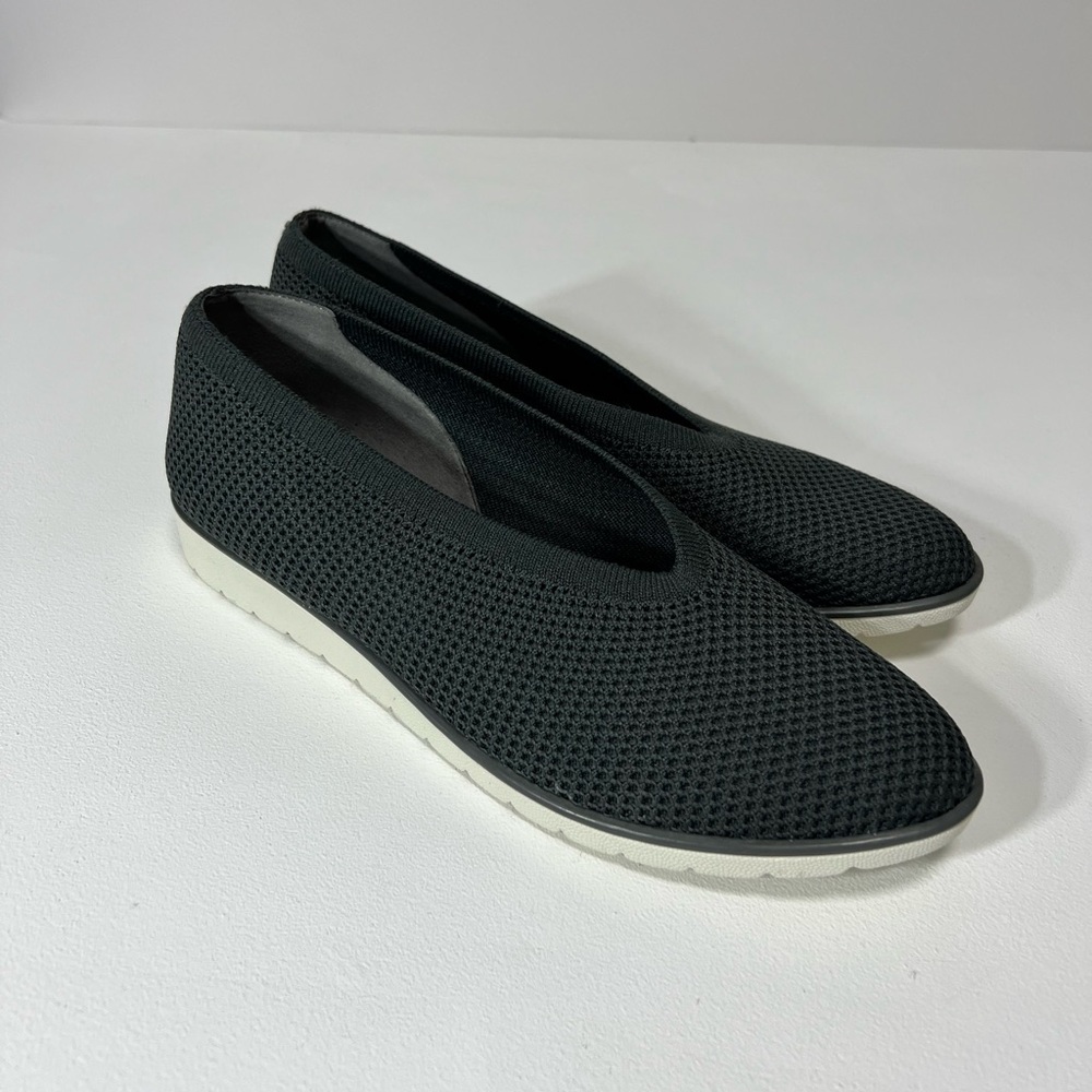 Eileen Fisher The Heaven Stretch Wedge Slip-On Shoes Flats Graphite Weaved 9.5 - Picture 10 of 13
